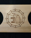 MBD Wood Beer Flight Set with Glasses