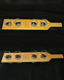 MBD Wood Beer Flight Set with Glasses